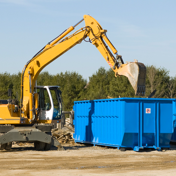 what size residential dumpster rentals are available in Weston